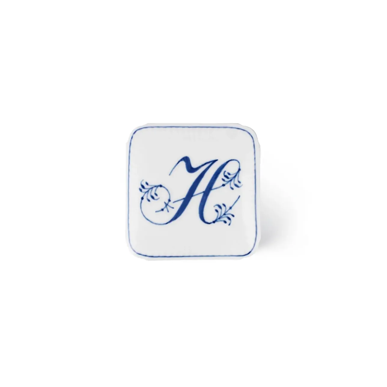 Alfabet Kollektion|Opbevaringskrukker*Royal Copenhagen Alfabet Kollektion firkantet bonbonniere, , 13 cl H