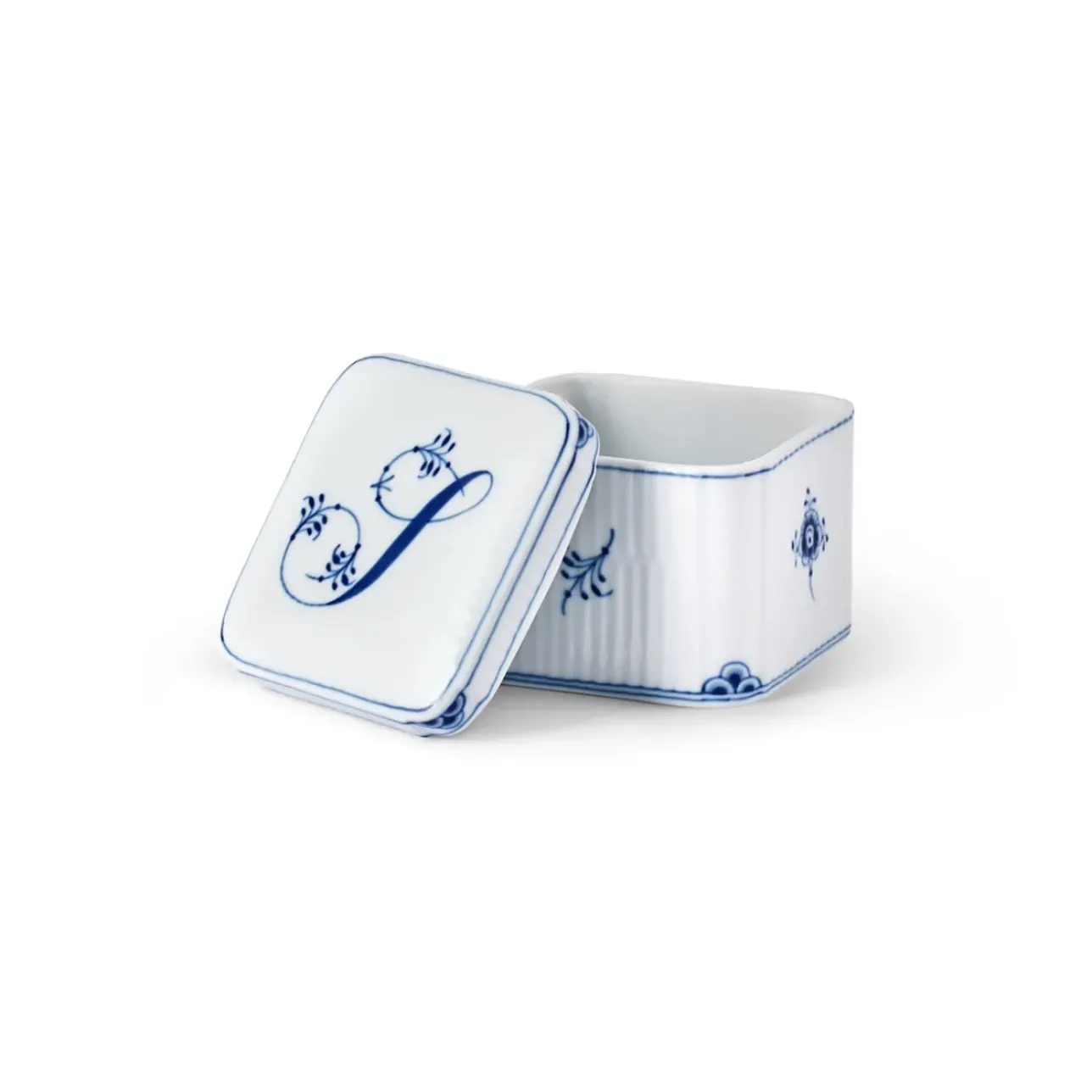 Alfabet Kollektion*Royal Copenhagen Alfabet Kollektion firkantet bonbonniere, , 13 cl S