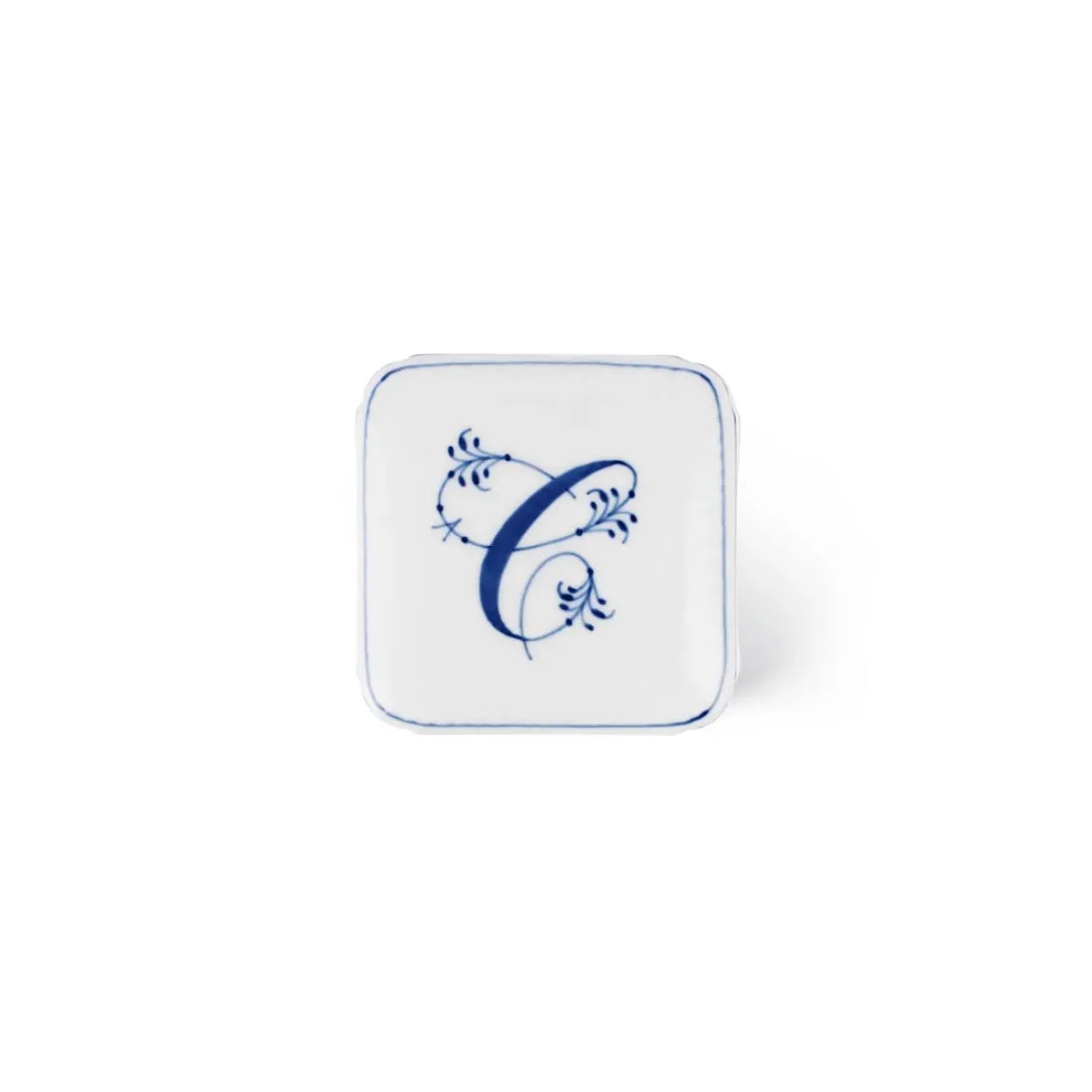 Alfabet Kollektion|Opbevaringskrukker*Royal Copenhagen Alfabet Kollektion firkantet bonbonniere, , 13 l C
