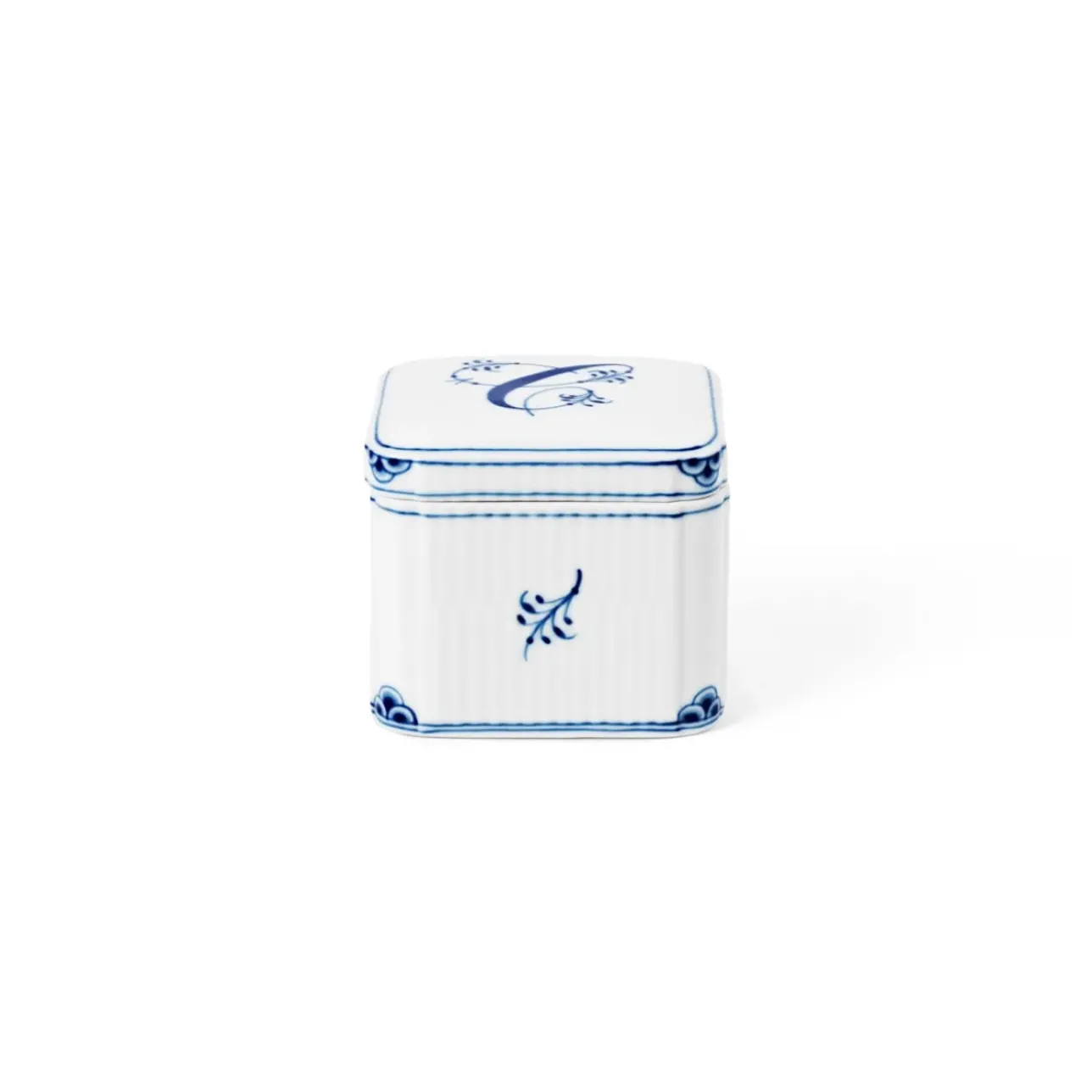 Alfabet Kollektion|Opbevaringskrukker*Royal Copenhagen Alfabet Kollektion firkantet bonbonniere, , 13 l C