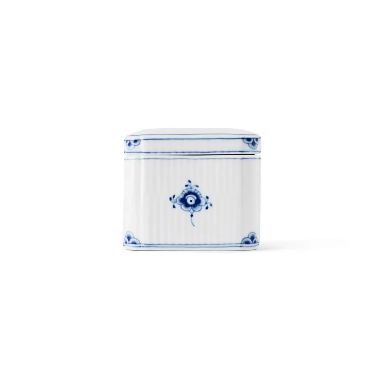 Alfabet Kollektion|Opbevaringskrukker*Royal Copenhagen Alfabet Kollektion firkantet bonbonniere, , 13 cl M