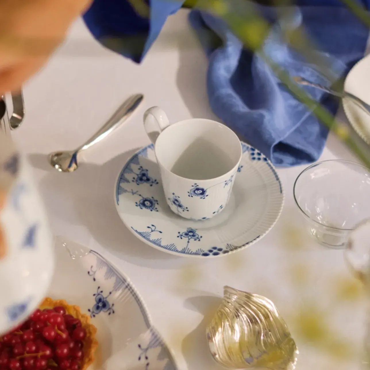Eksklusive Steldele|Blå Elements*Royal Copenhagen Blå Elements højhankskop, 24 cl