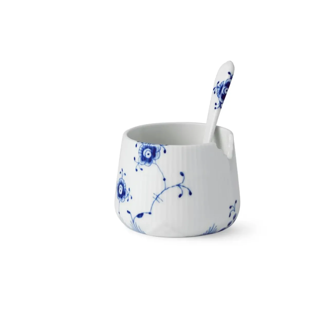 Eksklusive Steldele|Blå Elements*Royal Copenhagen Blå Elements sukkerskål med ske, 8 cm