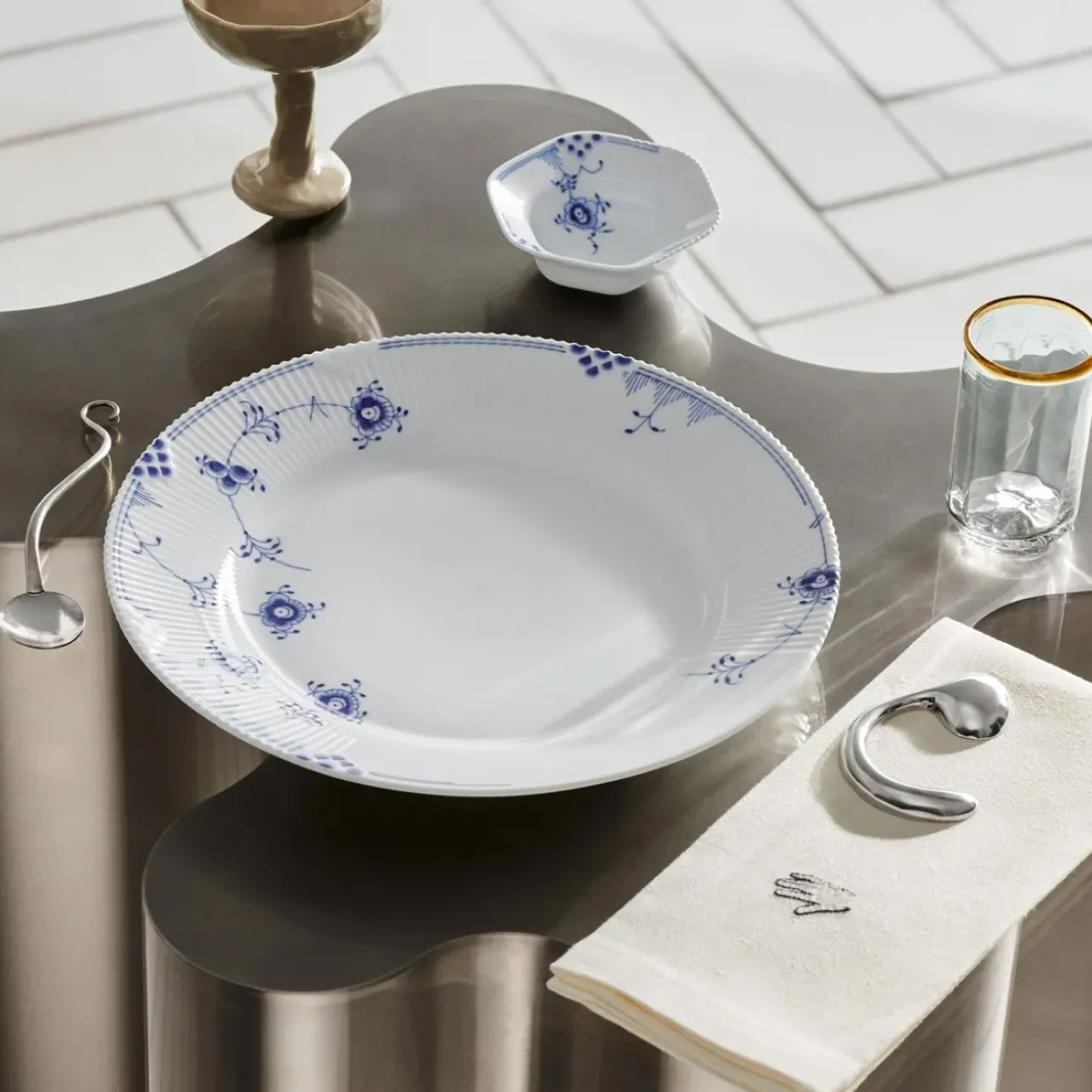 Eksklusive Steldele|Blå Elements*Royal Copenhagen Blå Elements tallerken, 28 cm