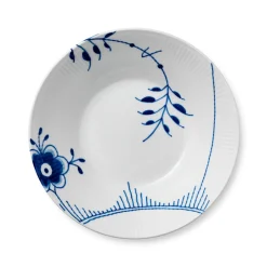 Blå Mega Riflet|Dybe Tallerkener*Royal Copenhagen Blå Mega Riflet dyb tallerken, 24 cm