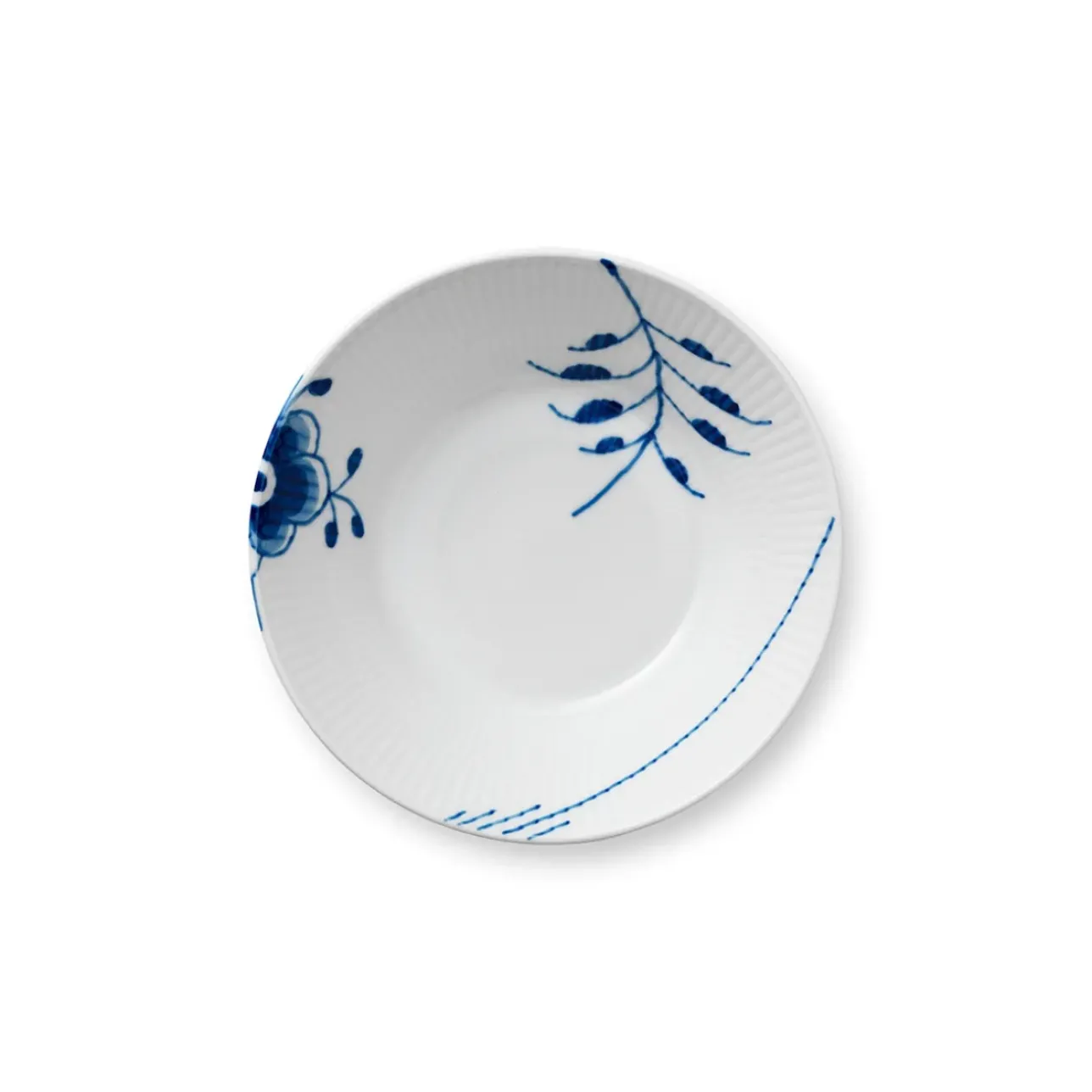 Blå Mega Riflet|Dybe Tallerkener*Royal Copenhagen Blå Mega Riflet dyb tallerken, 17 cm