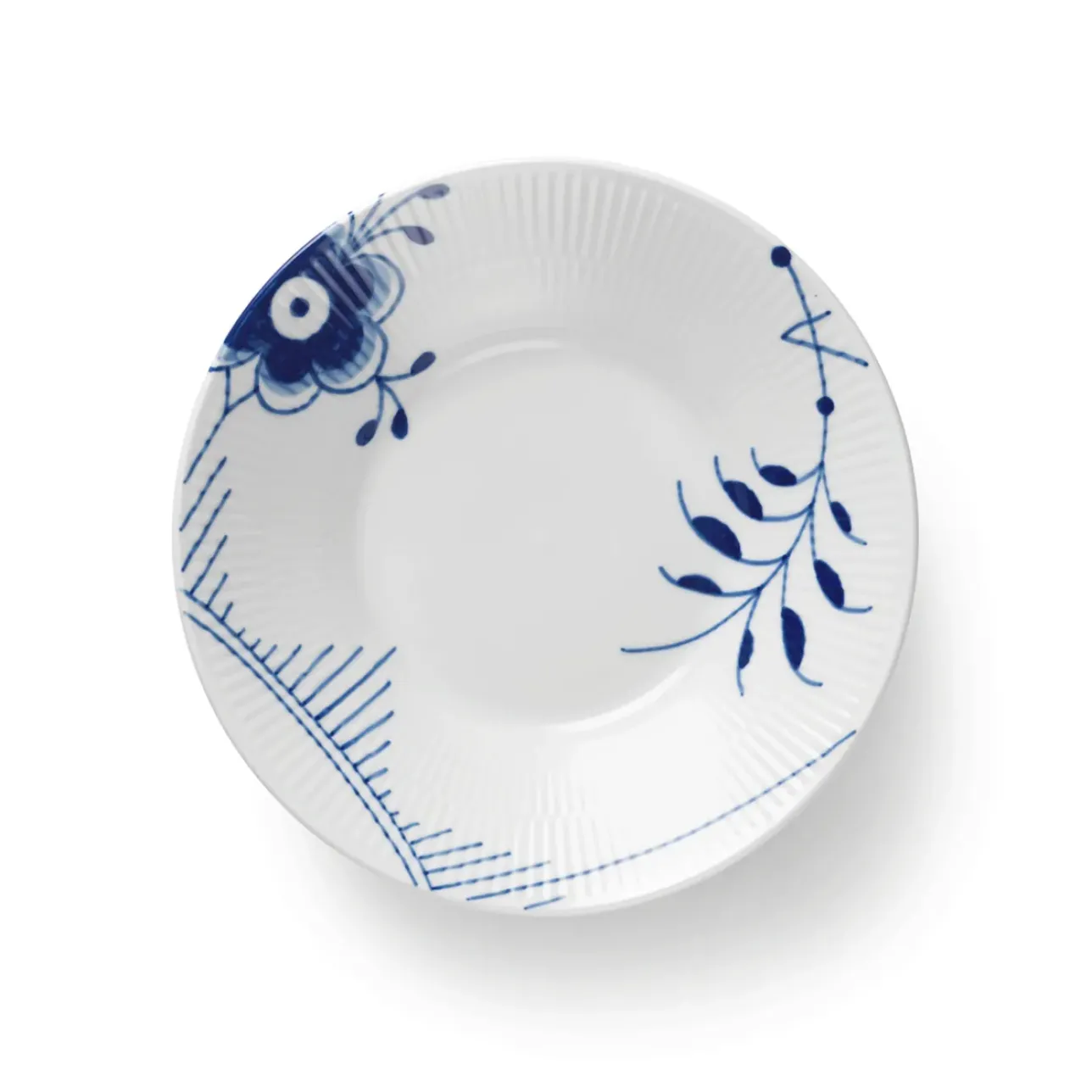 Blå Mega Riflet|Dybe Tallerkener*Royal Copenhagen Blå Mega Riflet dyb tallerken, 21 cm