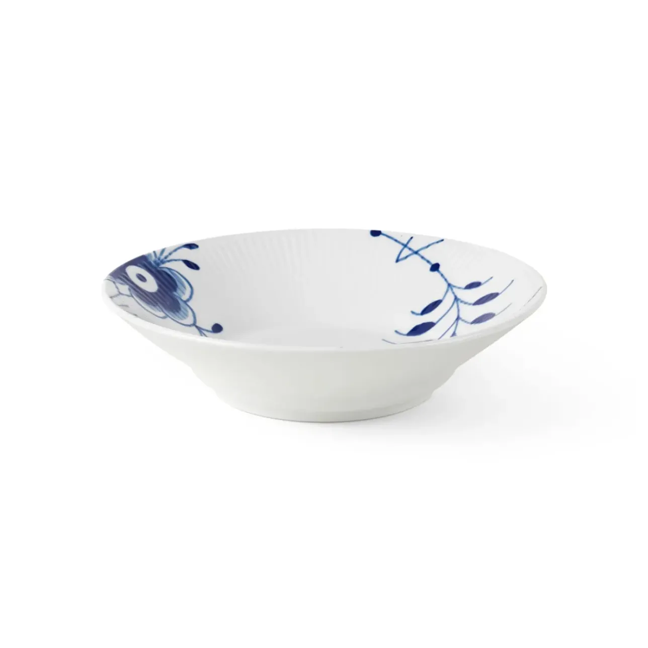 Blå Mega Riflet|Dybe Tallerkener*Royal Copenhagen Blå Mega Riflet dyb tallerken, 21 cm