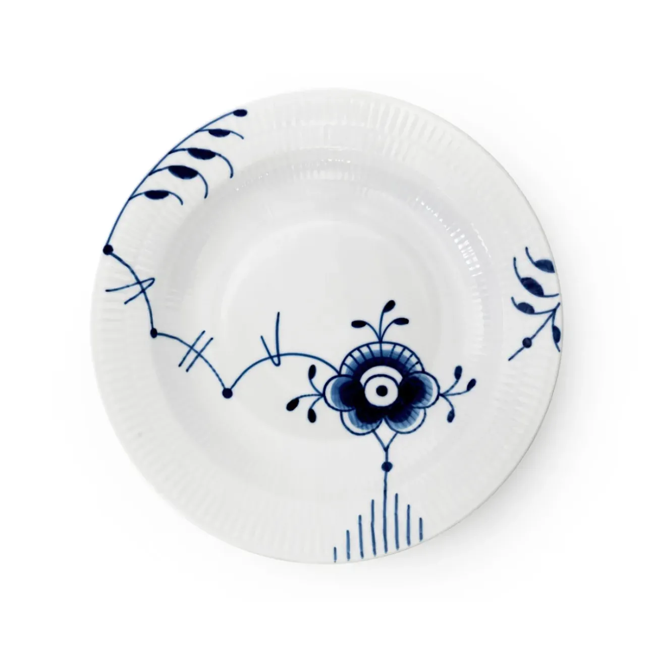 Blå Mega Riflet|Dybe Tallerkener*Royal Copenhagen Blå Mega Riflet dyb tallerken, 27 cm