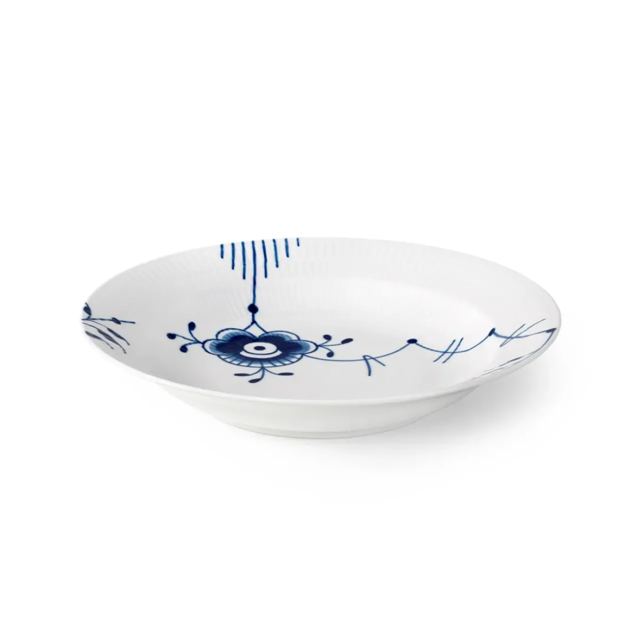 Blå Mega Riflet|Dybe Tallerkener*Royal Copenhagen Blå Mega Riflet dyb tallerken, 27 cm