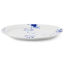 Blå Mega Riflet|Fade*Royal Copenhagen Blå Mega Riflet fad, 35 cm