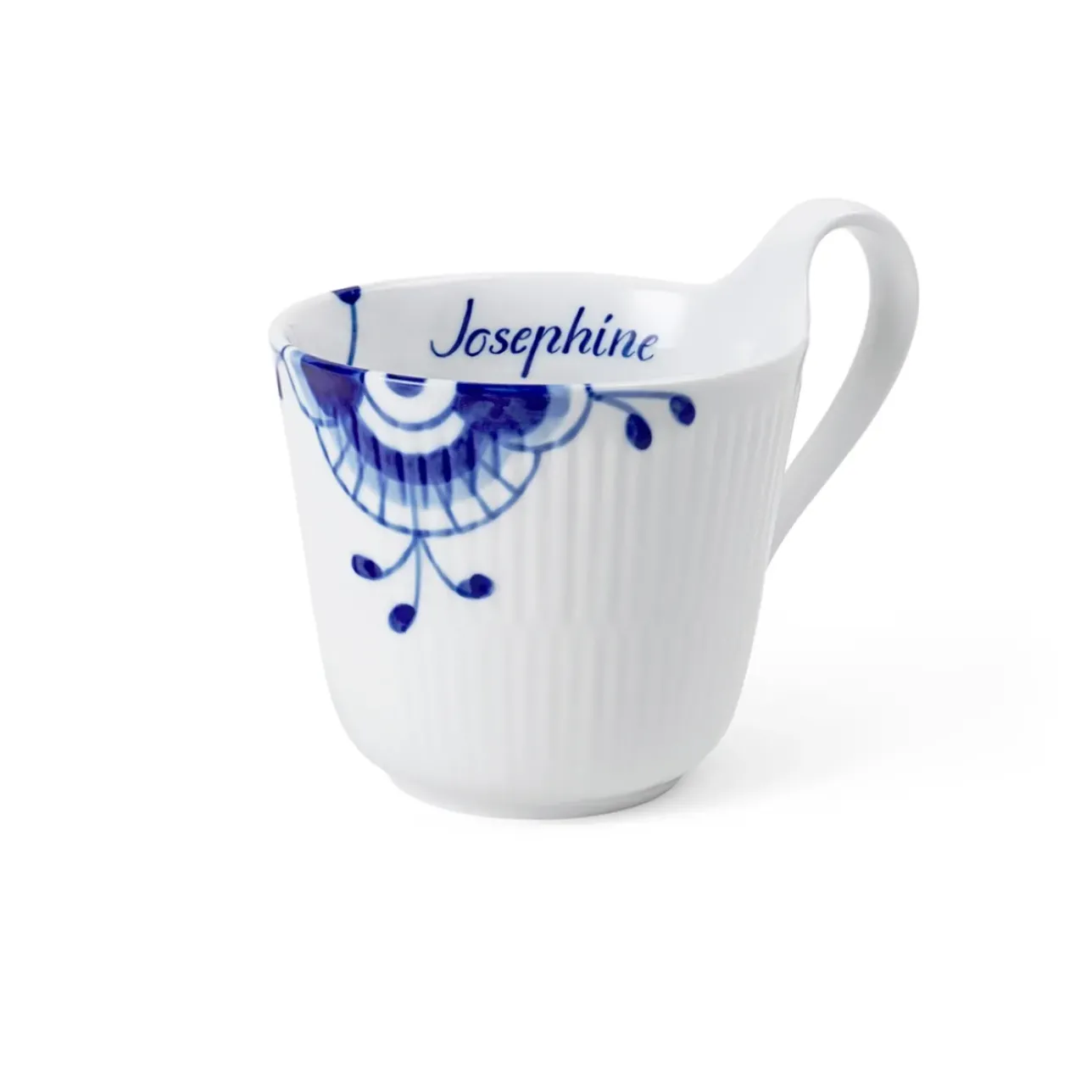 Blå Mega Riflet|Kaffekopper*Royal Copenhagen Blå Mega Riflet højhankskop, , 33 cl Bespoke