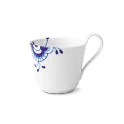 Blå Mega Riflet|Kaffekopper*Royal Copenhagen Blå Mega Riflet højhankskop, 33 cl Blå Mega Riflet