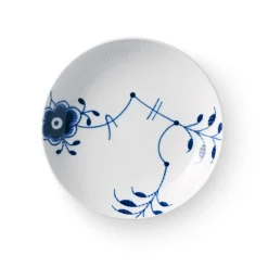 Blå Mega Riflet|Frokost Tallerkener*Royal Copenhagen Blå Mega Riflet lav skål, 20 cm