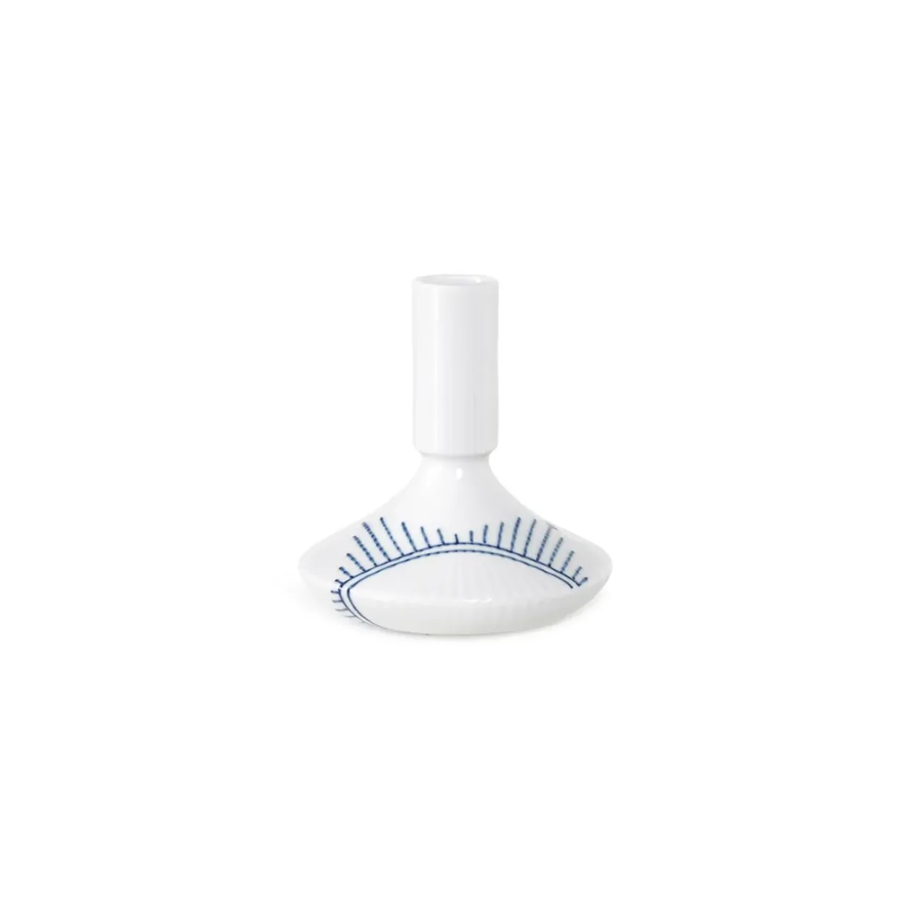 Blå Mega Riflet|Lysestager*Royal Copenhagen Blå Mega Riflet lysestage, 12 cm