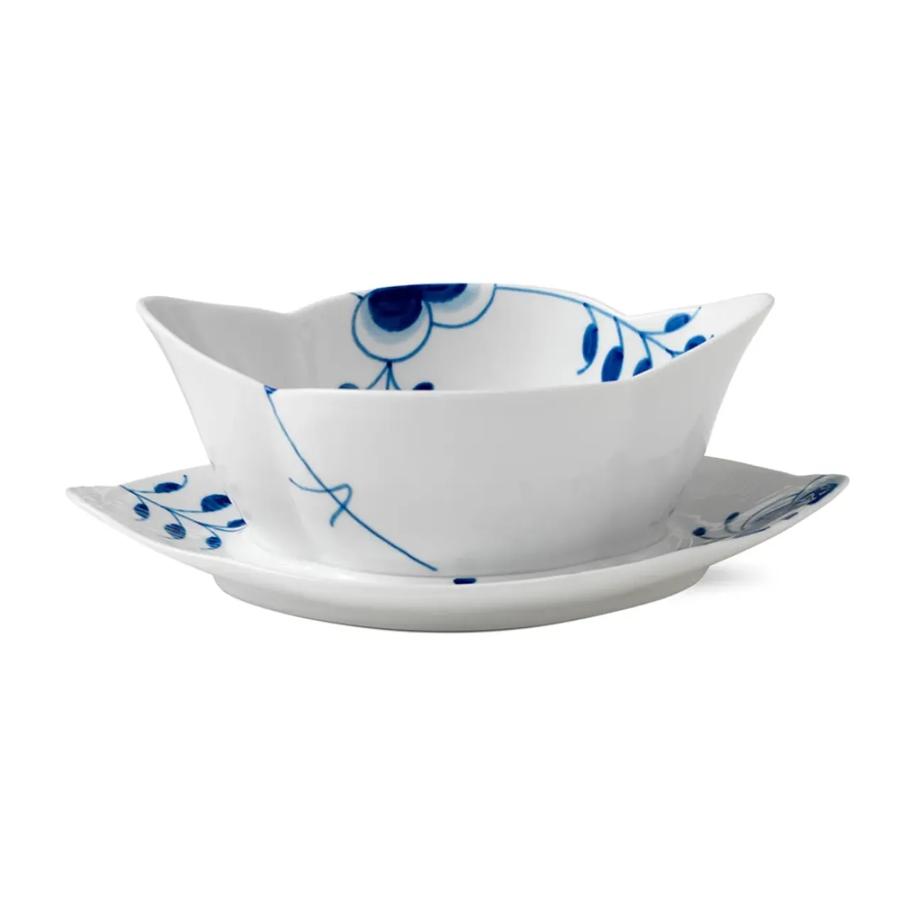 Blå Mega Riflet|Sovseskåle Og -Kander*Royal Copenhagen Blå Mega Riflet sauceskål, 55 cl