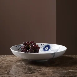Blå Mega Riflet|Salatskåle*Royal Copenhagen Blå Mega Riflet skål, 34 cm