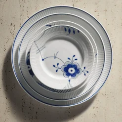 Blå Mega Riflet|Frokost Tallerkener*Royal Copenhagen Blå Mega Riflet tallerken, , 19 cm Dekoration 2