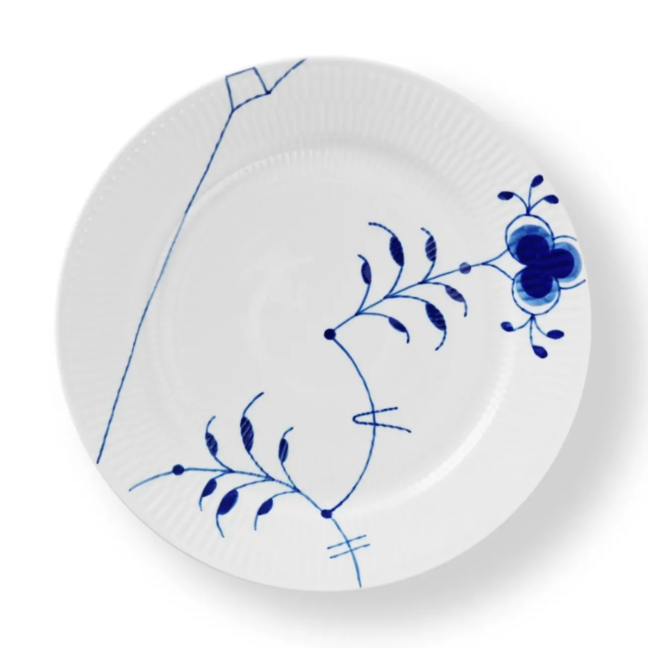 Blå Mega Riflet|Middagstallerkener*Royal Copenhagen Blå Mega Riflet tallerken, , 27 cm Dekoration 9