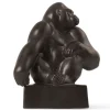 Home Décor|Skulpturer Og Figurer*Royal Copenhagen Figurer gorilla med hagen hvilende på skulderen, 20 cm