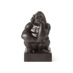 Home Décor|Skulpturer Og Figurer*Royal Copenhagen Figurer gorilla med hånd mod kind, 21 cm