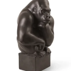 Home Décor|Skulpturer Og Figurer*Royal Copenhagen Figurer gorilla med hovedet hvilende på hånden, 40 cm