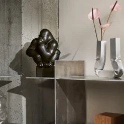 Home Décor|Skulpturer Og Figurer*Royal Copenhagen Figurer gorilla med hovedet hvilende på hånden, 40 cm