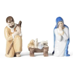 Home Décor|Skulpturer Og Figurer*Royal Copenhagen Figurer krybbespil, Joseph, Maria og Jesusbarnet, 13 cm, 13 cm, 5,5 cm, 3 stk.