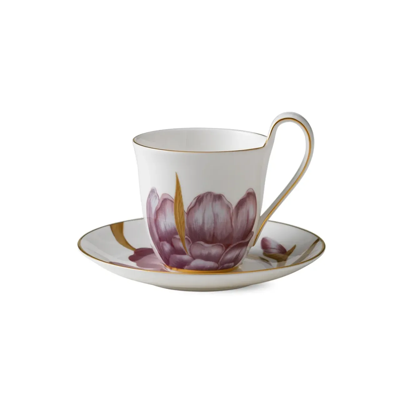 Flora|Kaffekopper*Royal Copenhagen Flora højhankskop og underkop, , 27 cl Iris