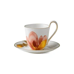 Flora|Kaffekopper*Royal Copenhagen Flora højhankskop og underkop, , 27 cl Magnolia