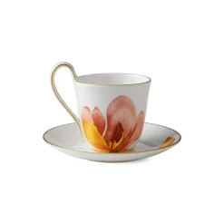 Flora|Kaffekopper*Royal Copenhagen Flora højhankskop og underkop, , 27 cl Magnolia