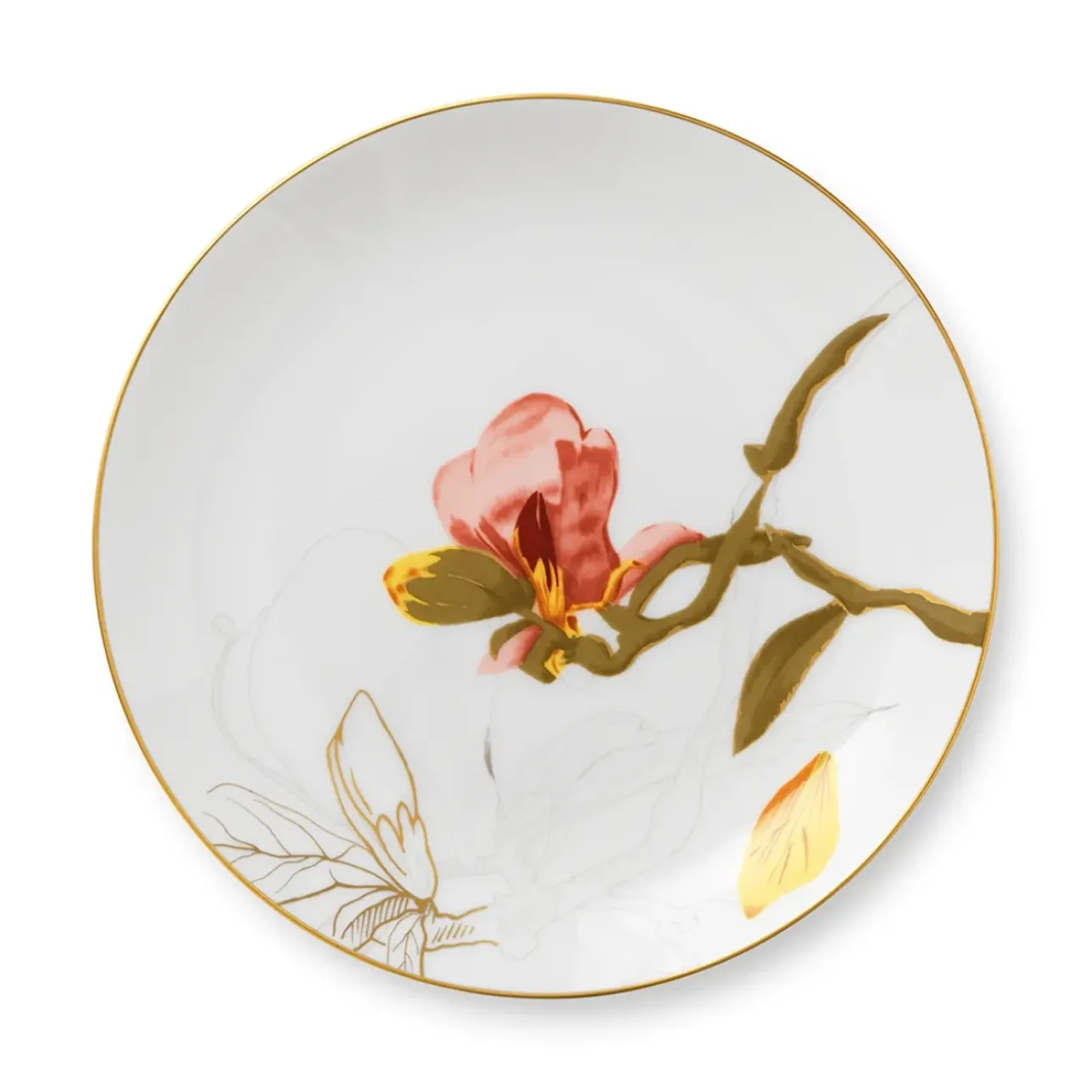 Flora|Frokost Tallerkener*Royal Copenhagen Flora tallerken, Magnolia, 22 cm