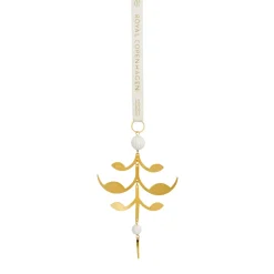 Julepynt*Royal Copenhagen Forgyldt juleornament, , 12 cm Palmette