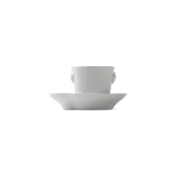 Hvid Elements|Kaffekopper*Royal Copenhagen Hvid Elements espressokop og underkop, 9 cl