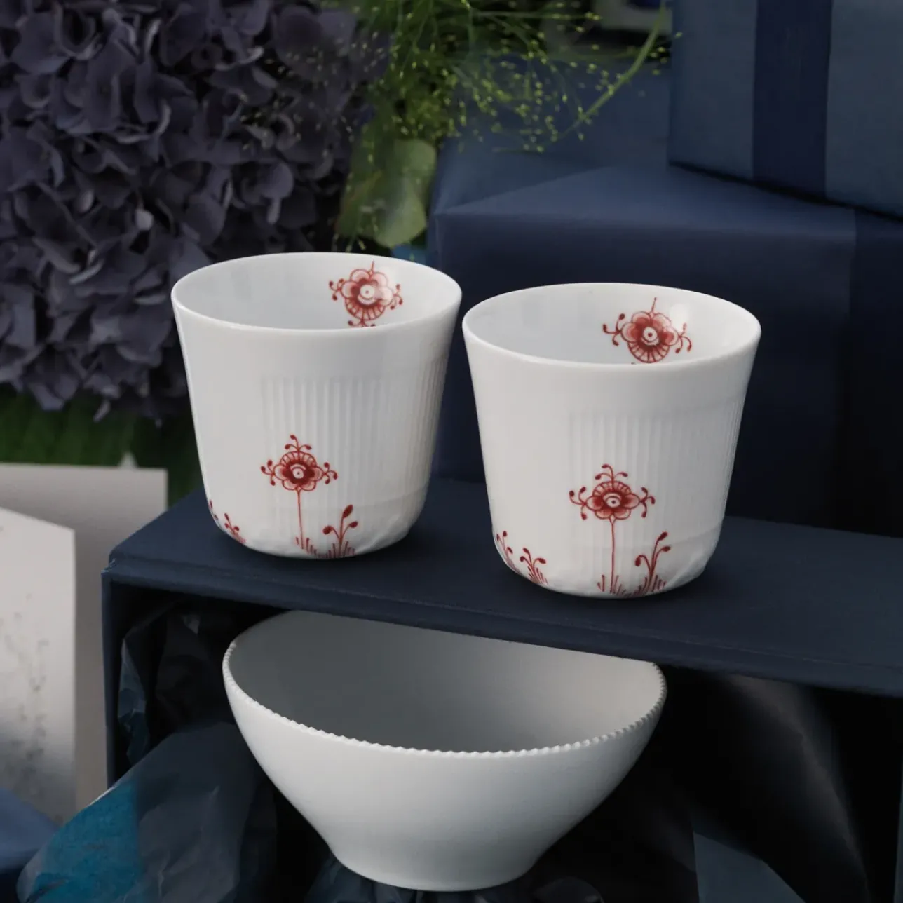 Hvid Elements|Snackskåle*Royal Copenhagen Hvid Elements skål, 30 cl