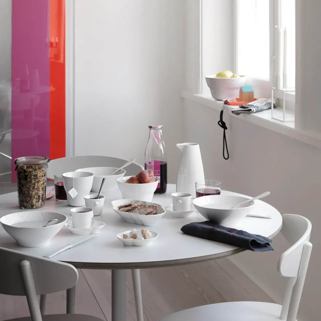 Hvid Elements|Snackskåle*Royal Copenhagen Hvid Elements skål, 78 cl