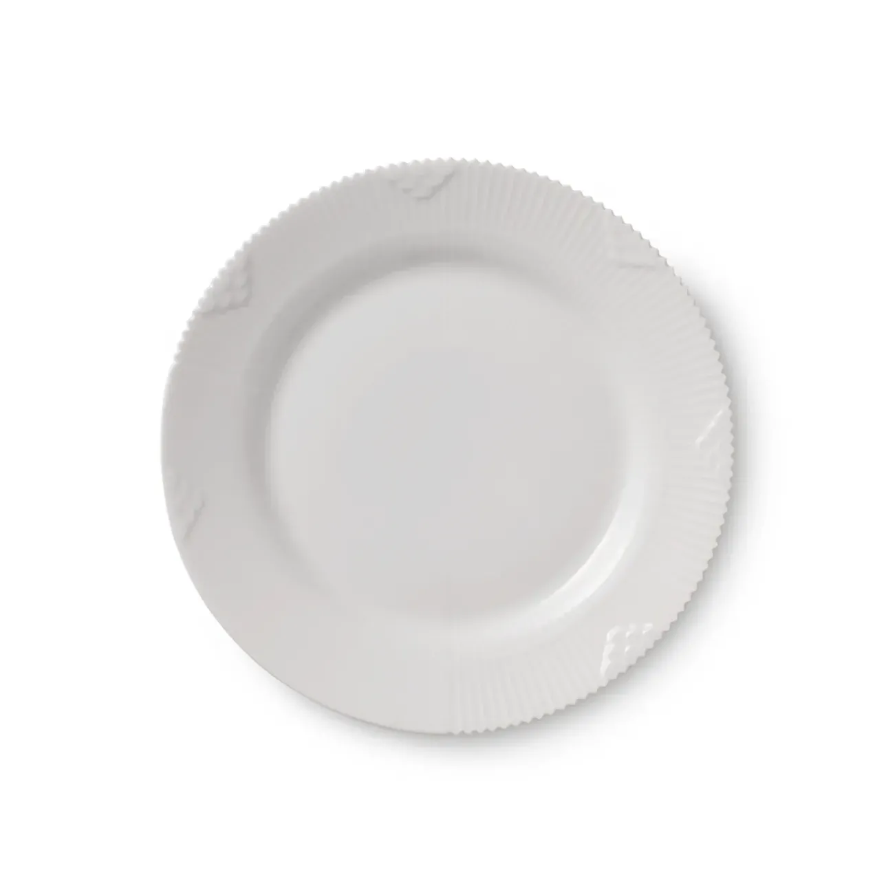 Hvid Elements|Desserttallerkener*Royal Copenhagen Hvid Elements tallerken, 19 cm