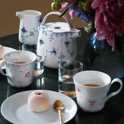 Hvid Elements|Desserttallerkener*Royal Copenhagen Hvid Elements tallerken, 19 cm