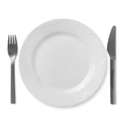 Hvid Elements|Frokost Tallerkener*Royal Copenhagen Hvid Elements tallerken, 22 cm