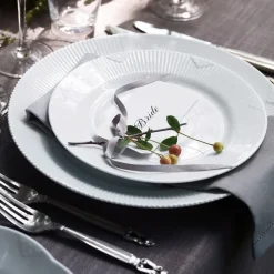 Hvid Elements|Frokost Tallerkener*Royal Copenhagen Hvid Elements tallerken, 22 cm