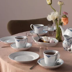 Hvid Halvblonde*Royal Copenhagen Hvid Halvblonde skål med låg, 20 cl