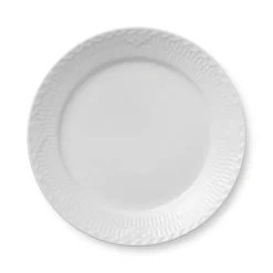 Hvid Halvblonde|Middagstallerkener*Royal Copenhagen Hvid Halvblonde tallerken, 25 cm