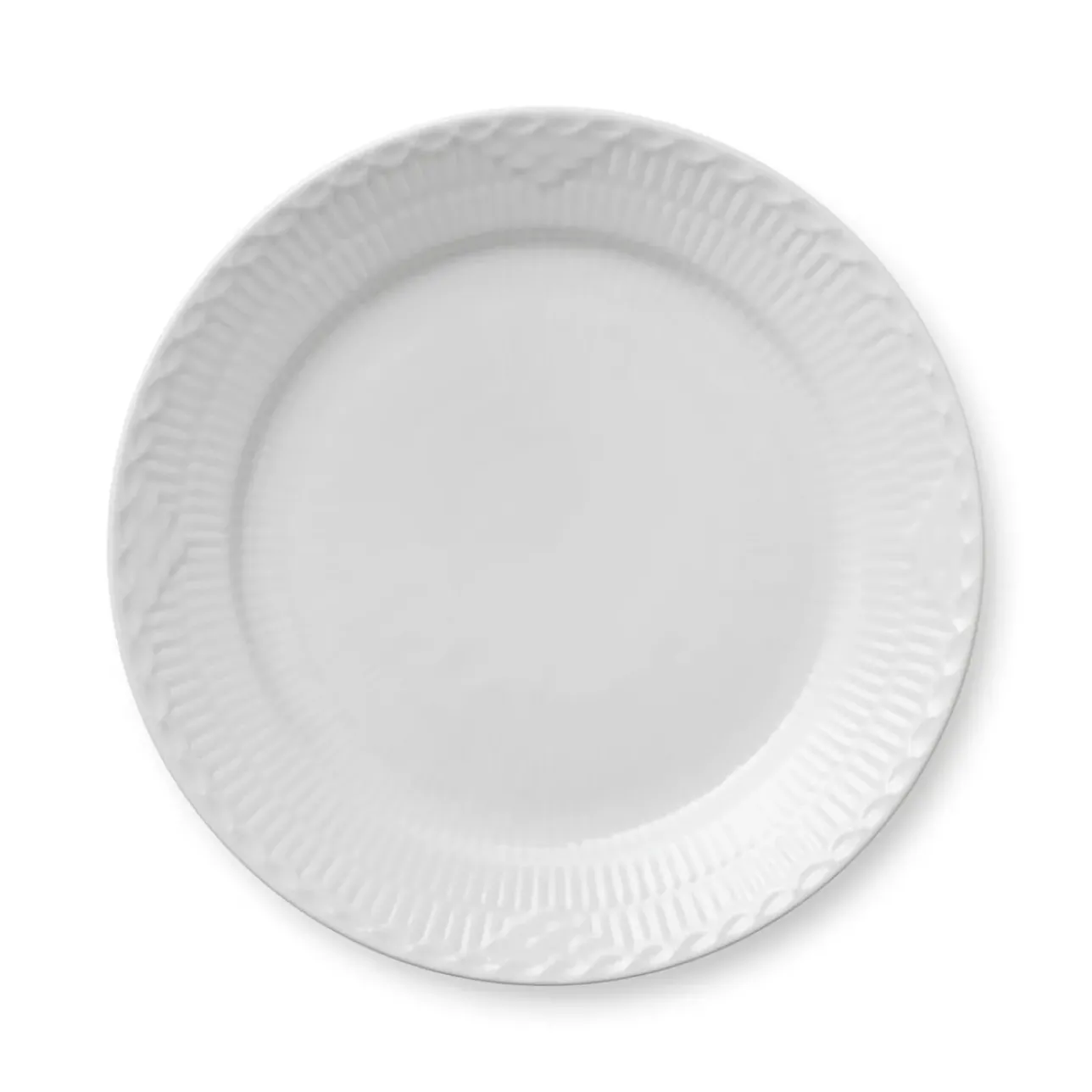 Hvid Halvblonde|Middagstallerkener*Royal Copenhagen Hvid Halvblonde tallerken, 25 cm