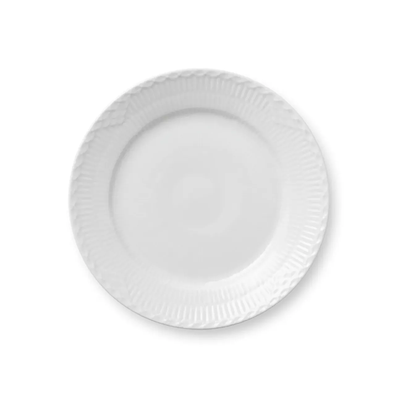 Hvid Halvblonde|Desserttallerkener*Royal Copenhagen Hvid Halvblonde tallerken, 19 cm