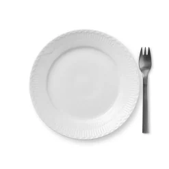 Hvid Halvblonde|Desserttallerkener*Royal Copenhagen Hvid Halvblonde tallerken, 19 cm