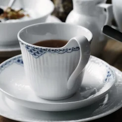 Hvid Halvblonde|Desserttallerkener*Royal Copenhagen Hvid Halvblonde tallerken, 17 cm