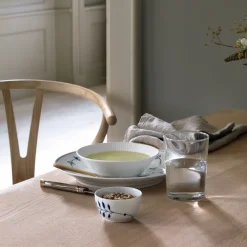 Hvid Riflet|Dybe Tallerkener*Royal Copenhagen Hvid Riflet dyb tallerken, 17 cm