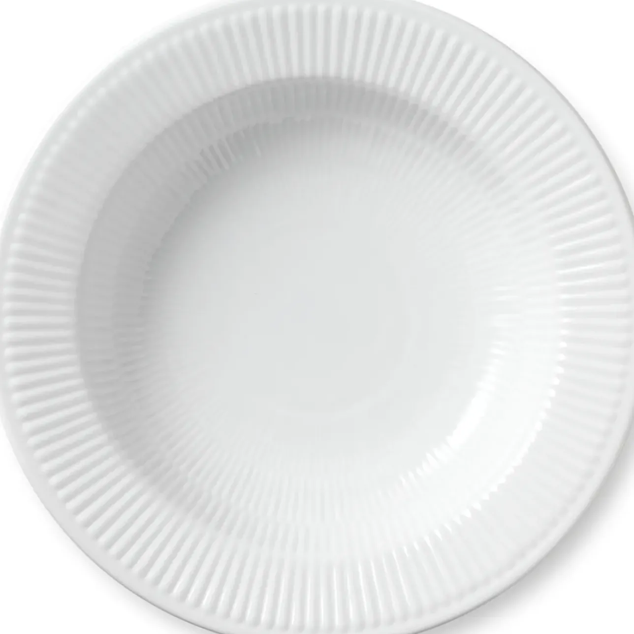 Hvid Riflet|Dybe Tallerkener*Royal Copenhagen Hvid Riflet dyb tallerken, 30 cm