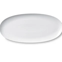 Hvid Riflet|Fade*Royal Copenhagen Hvid Riflet fad, 37 cm