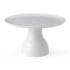 Hvid Riflet|Kageopsats*Royal Copenhagen Hvid Riflet fad på fod, 20 cm